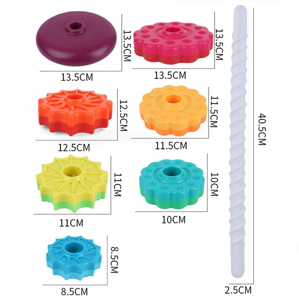 Maliben | Colorful Spinning Tower – Stack And Learn With Fun