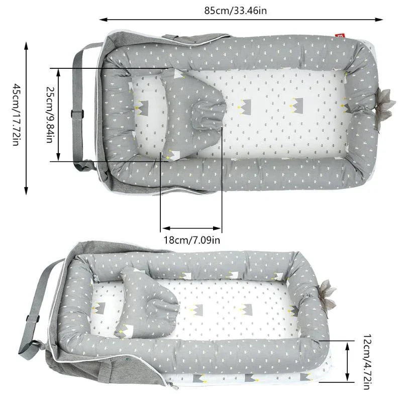 Maliben | Portable And Foldable Baby Bed With Pillow
