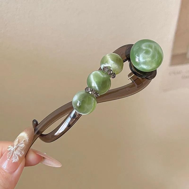 Maliben | Elegant Rose Pearl Twist Hair Clip