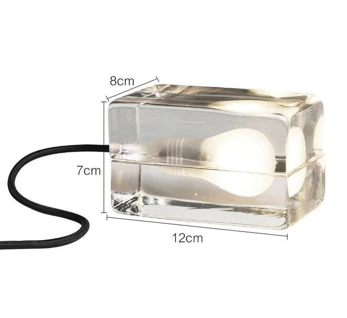 Maliben | Clarylume Glass Table Lamp | Glare-Free Led Light | Crystal Clear Design | For Bedroom, Office & Living Room