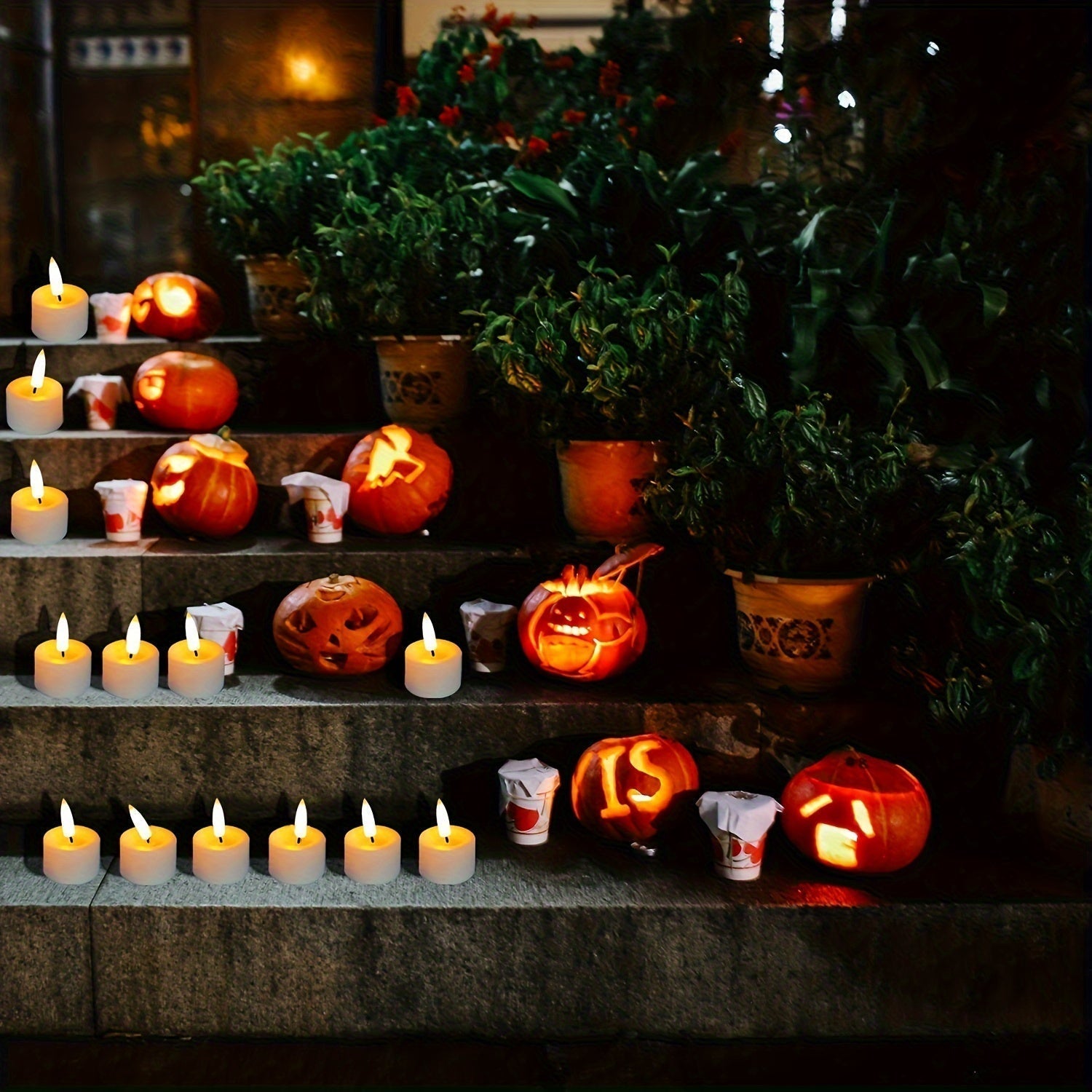 Maliben | Set Of 6 Flameless Tea Lights With Remote - Flickering For Cozy Evenings