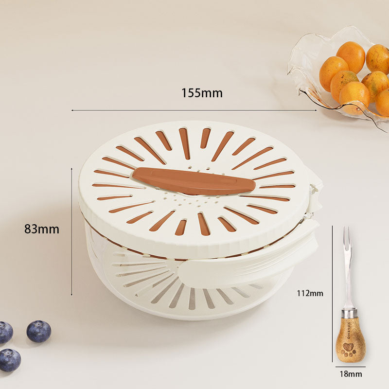 Maliben | Foldable Quick-Drain Basket With Rotating Lid