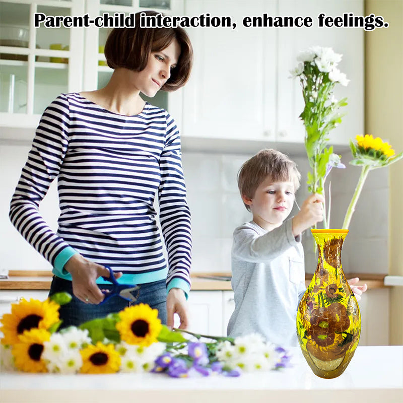 Maliben | Noble 3d Puzzle Vase - Usable For Real Flowers