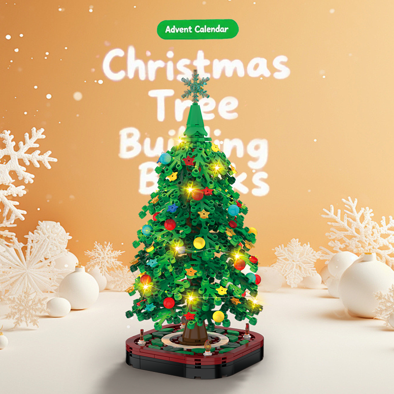 Small Particle Interlocking Christmas Tree Blocks