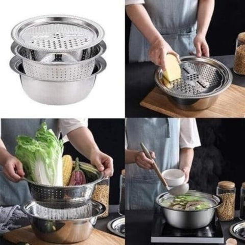 Maliben | Stainless Steel Fine Mesh Strainer Set