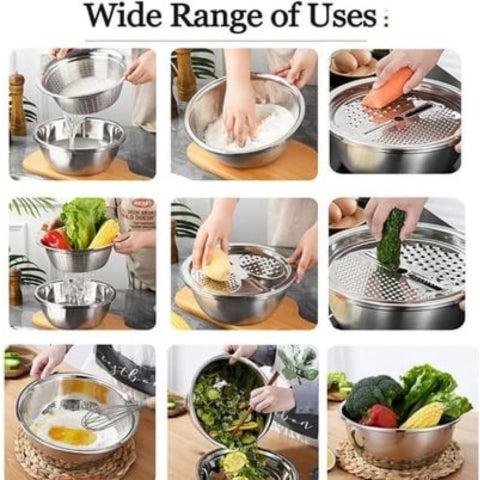 Maliben | Stainless Steel Fine Mesh Strainer Set