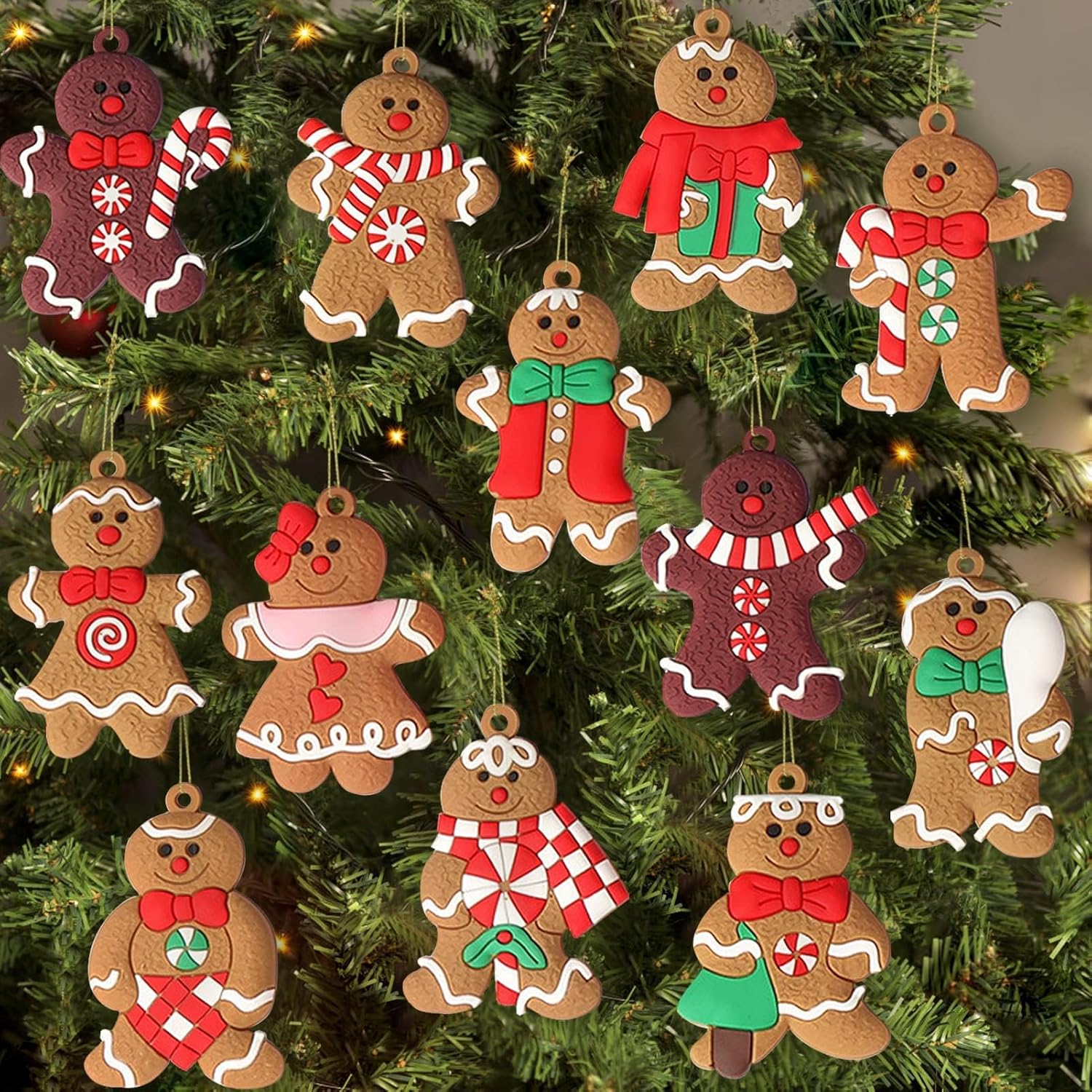 Maliben | Set Of 12 Gingerbread Ornaments - Sweetbakes