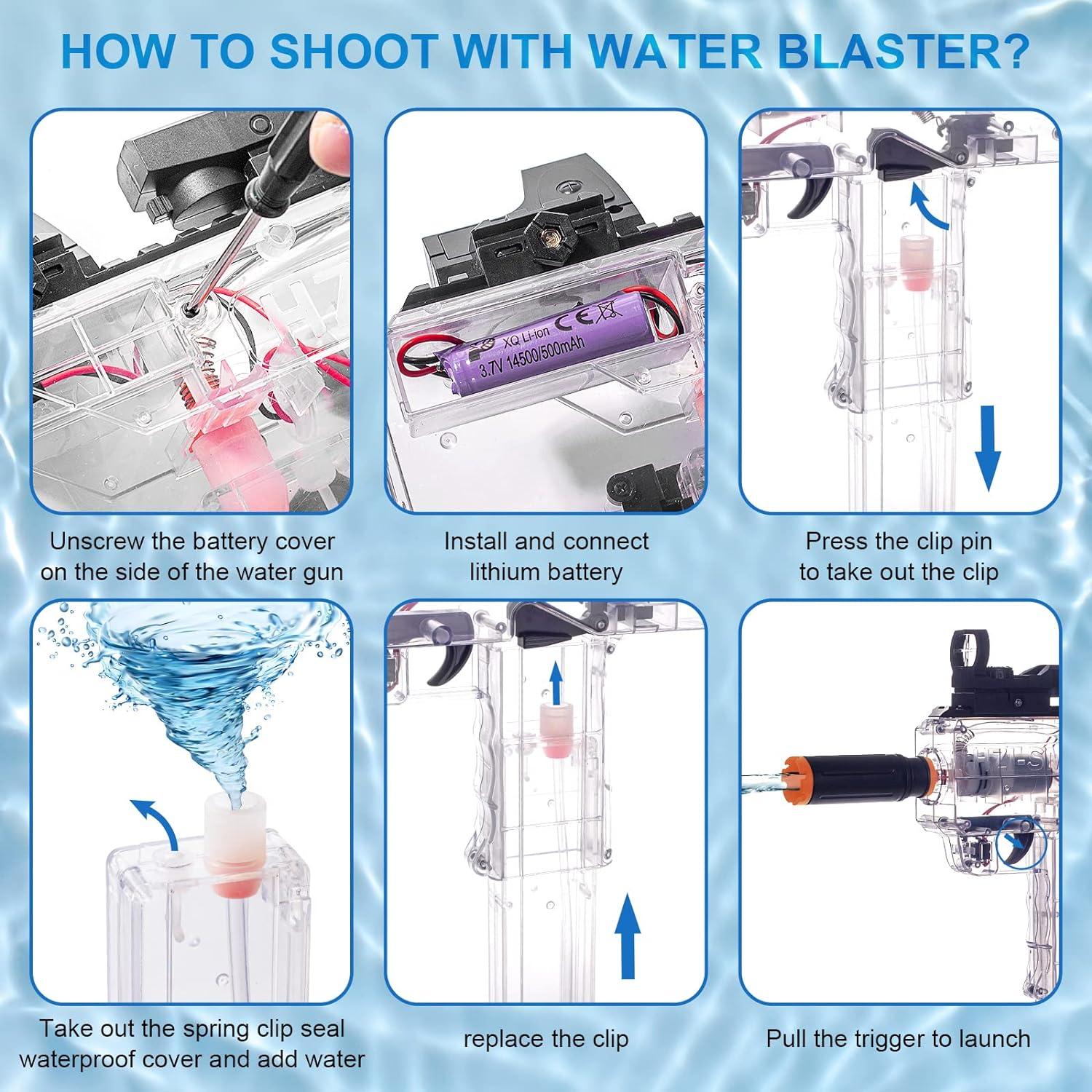 Maliben | Uzi Transparent Automatic High-Speed Water Gun