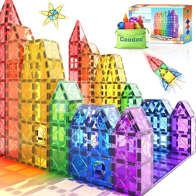Maliben | Montessori Magnetic Tiles - Discover Endless Building Fun