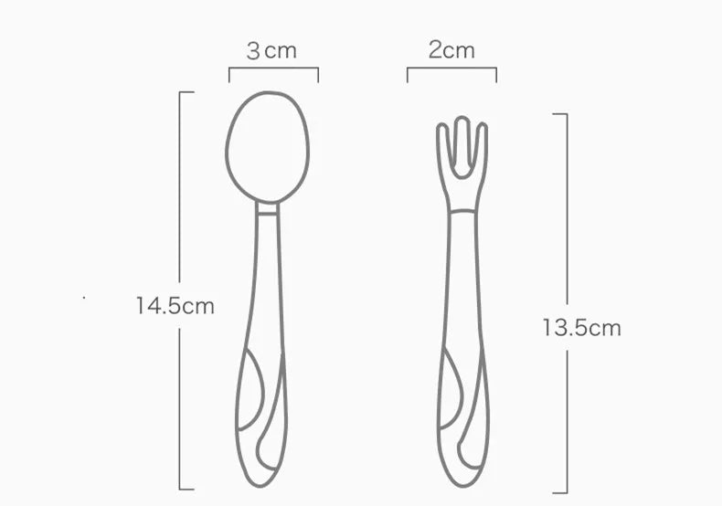 Maliben | Children's Spoon And Fork Set – Non-Slip Baby Cutlery With Ergonomic Grip