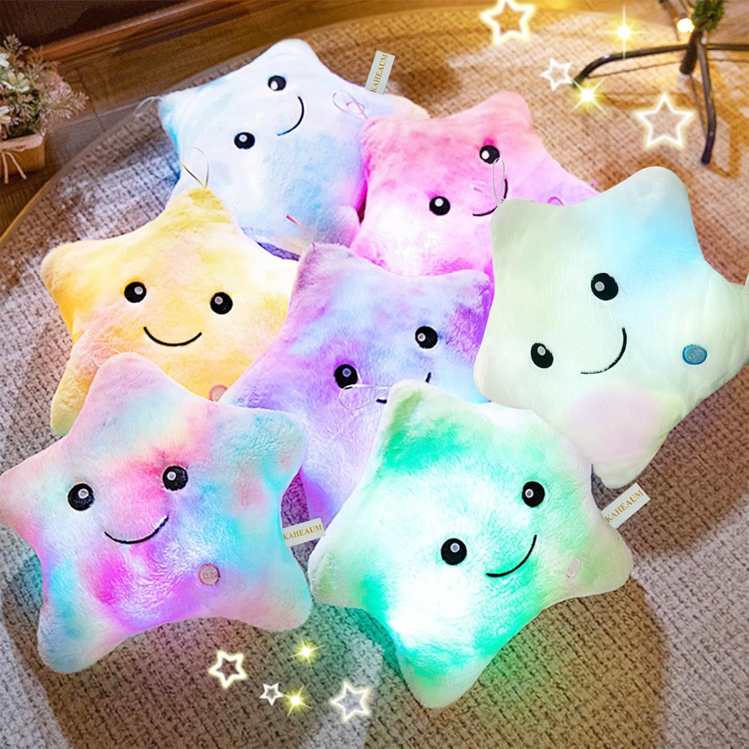 Maliben | Bright Led Star Cuddly Pillow For Kids