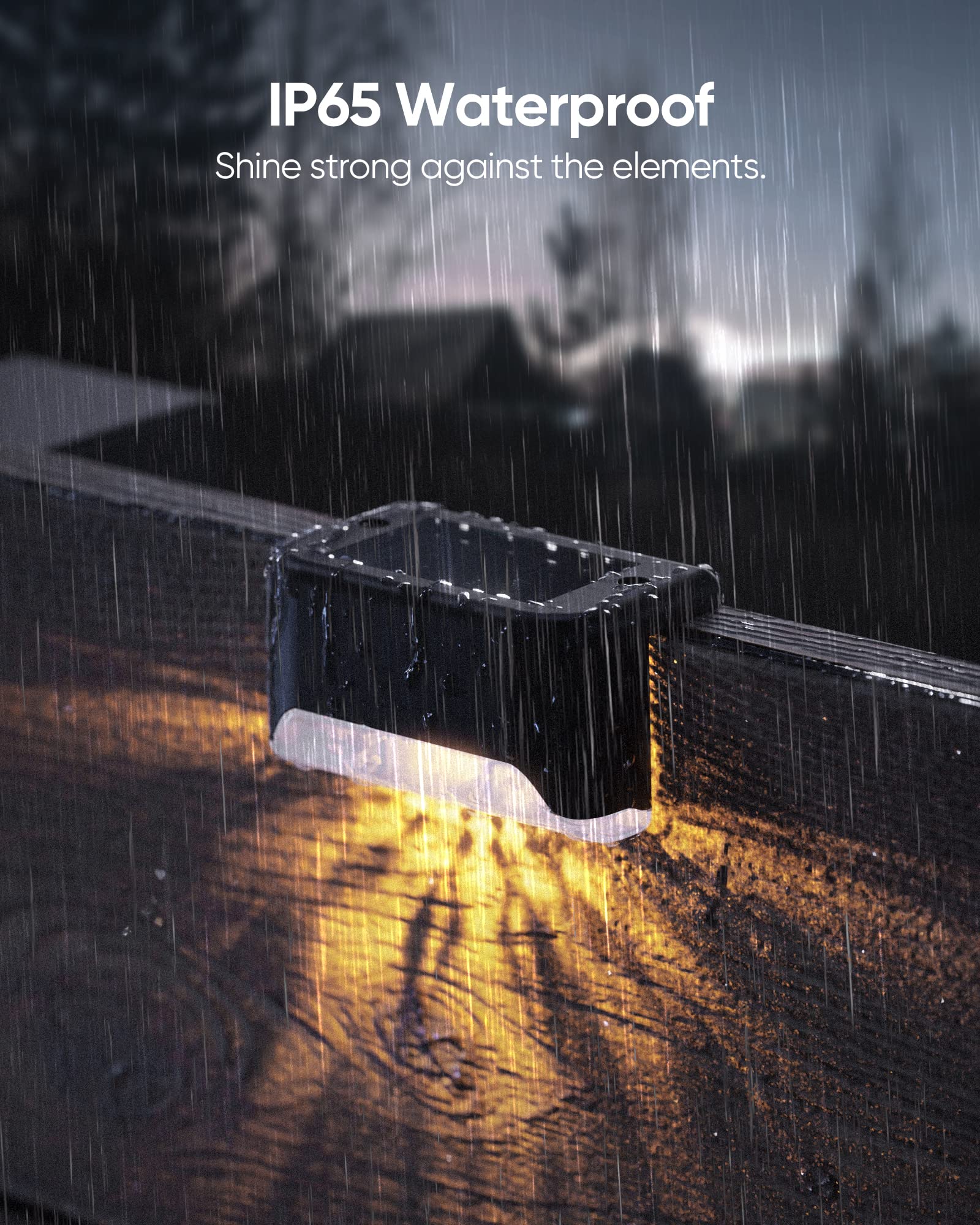 Maliben | 16 Pack Solar Deck Light - Weatherproof Led Fence Light For Garden, Terrace, Stairs, Black