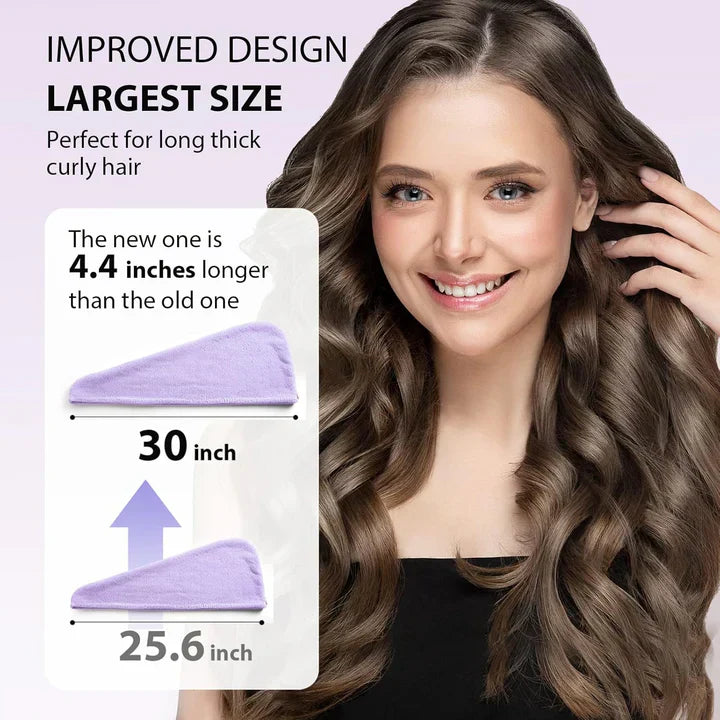 Maliben | Microfiber Hair Towel Set | 3 Pack For Quick Drying