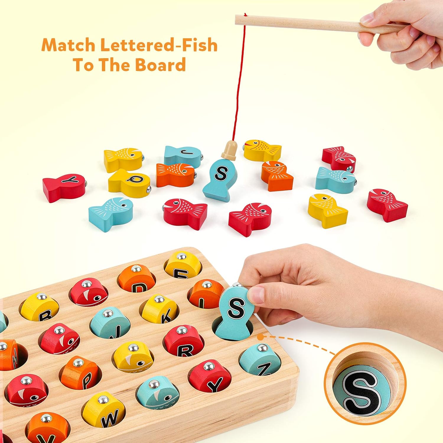 Maliben | Enchanting Wooden Magnetic Fishing Game - Educational Play Fun For Toddlers