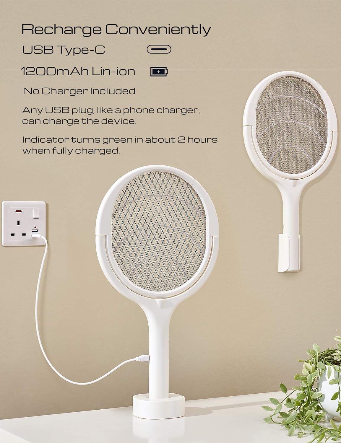 Maliben | Flexible Fly Racket - Rechargeable Electric Fly Swatter