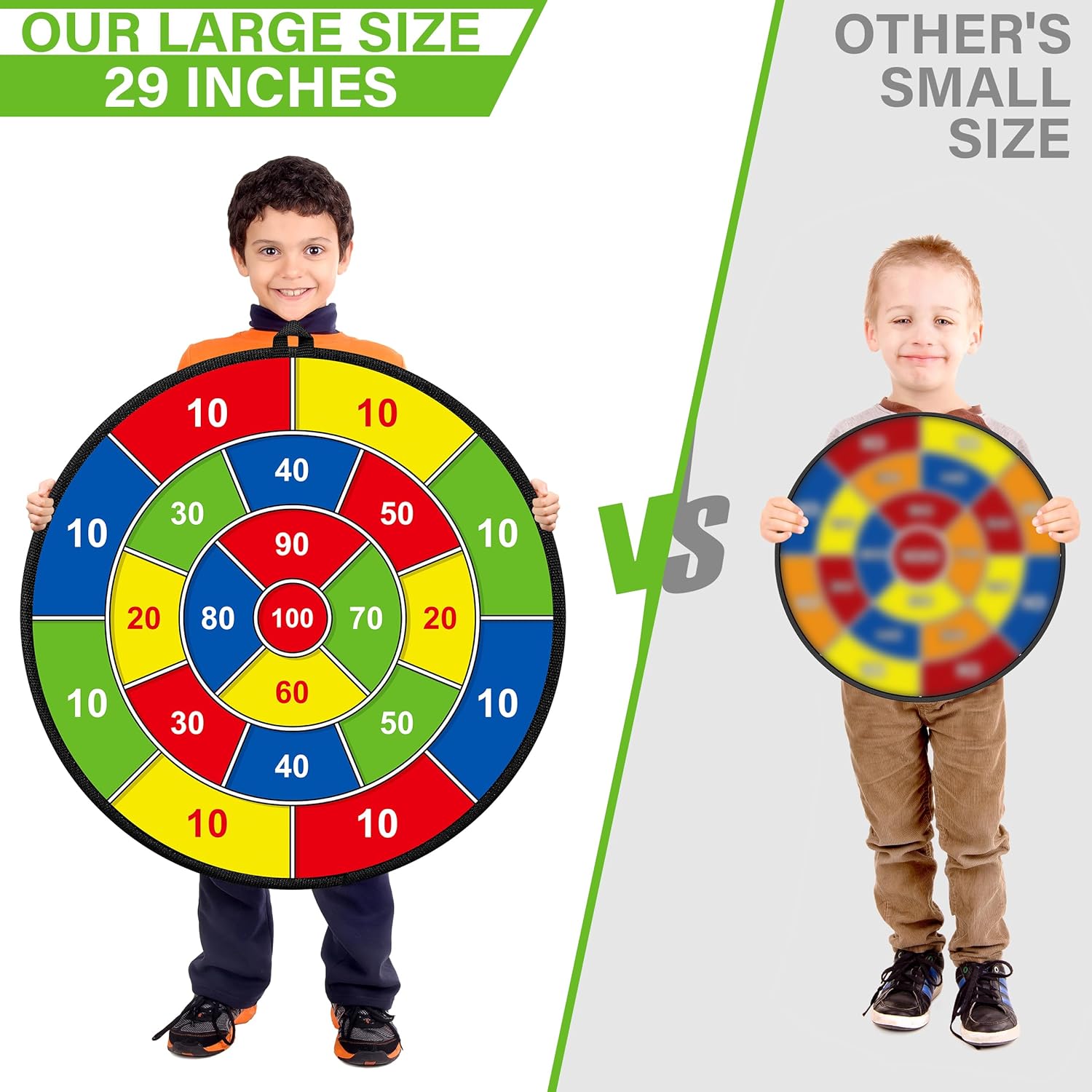 Maliben | Large Double-Sided Dartboard For Kids – Play, Learn And Relax