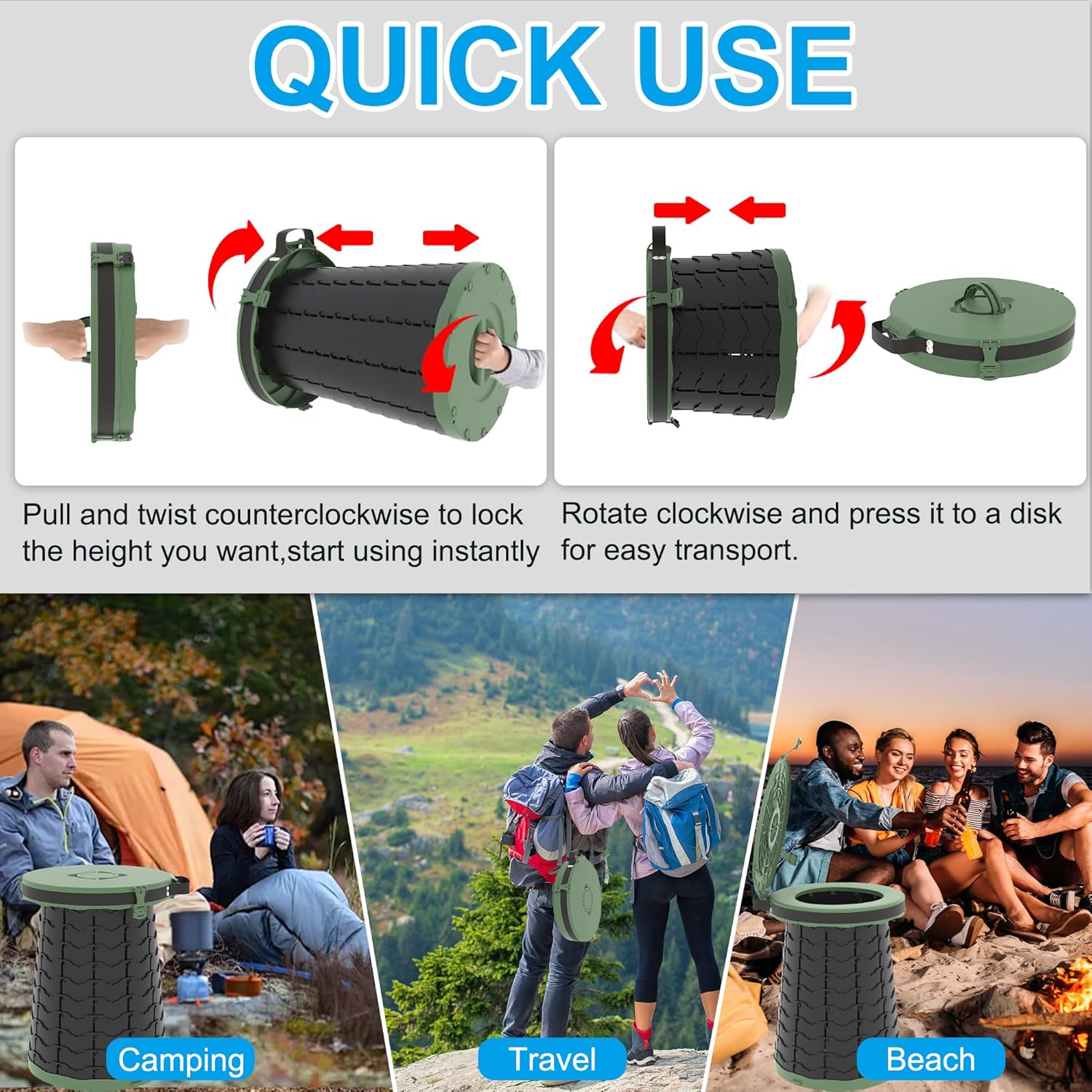 Maliben | Portable Toilet With Adjustable Height – Campmate