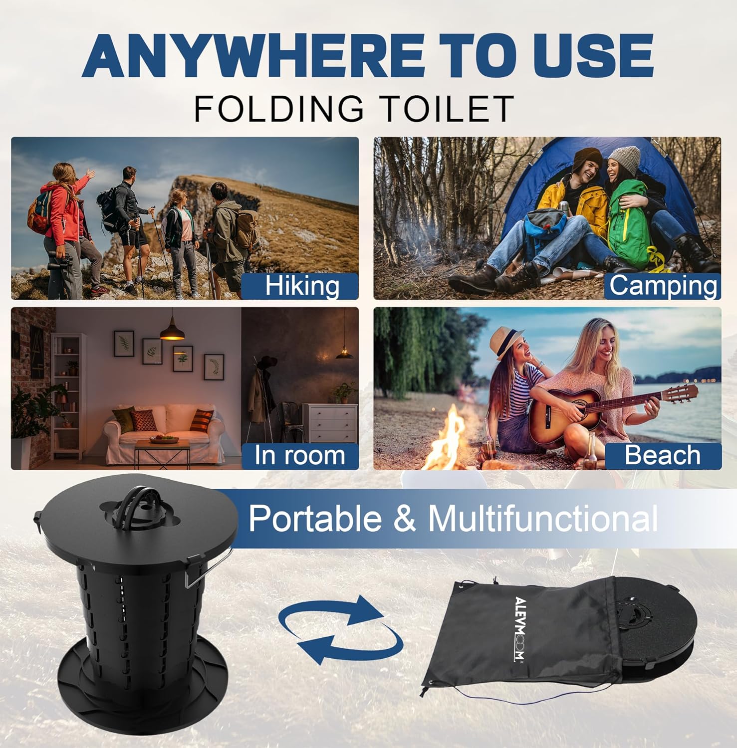 Maliben | Portable Toilet With Adjustable Height – Campmate
