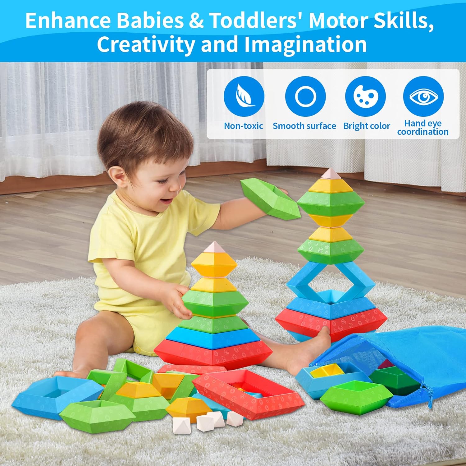 Maliben | Multifunctional Montessori Blocks - Stimulate Creativity For Children