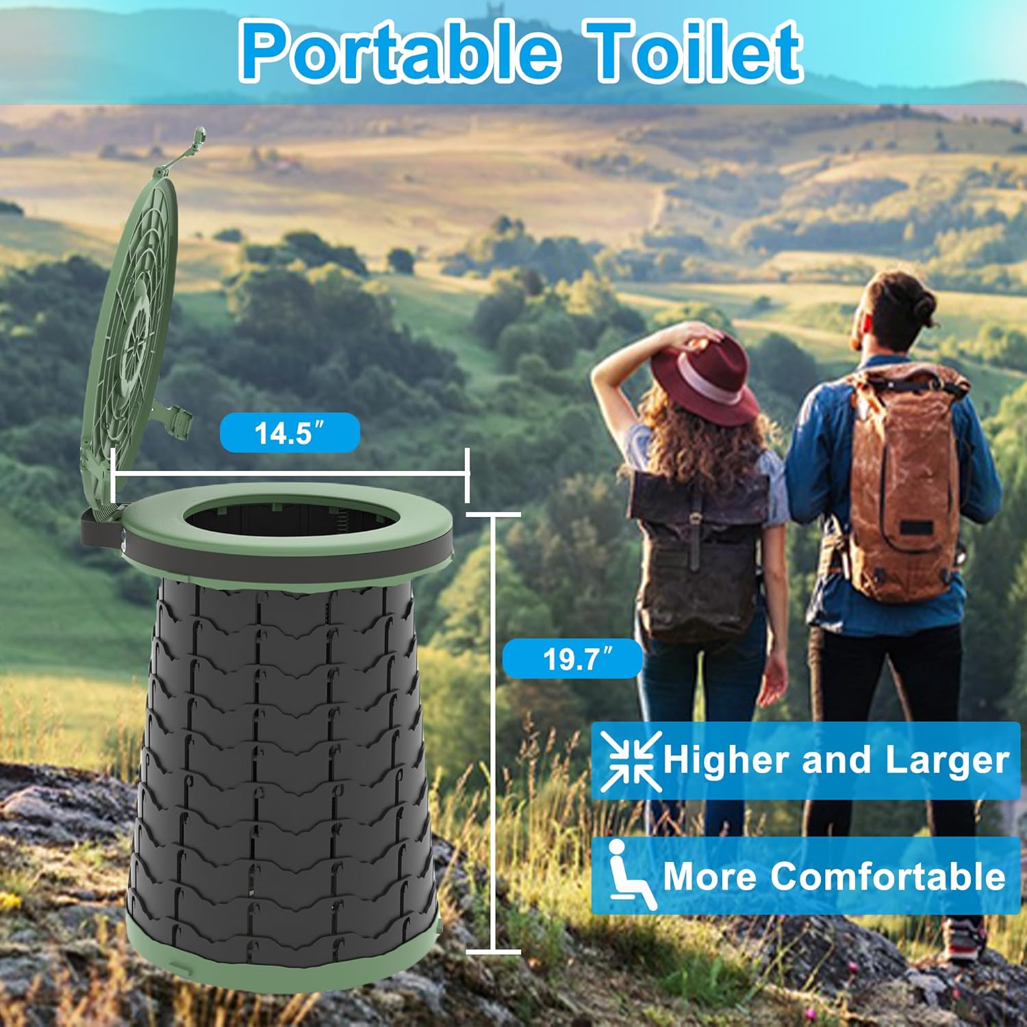 Maliben | Portable Toilet With Adjustable Height – Campmate