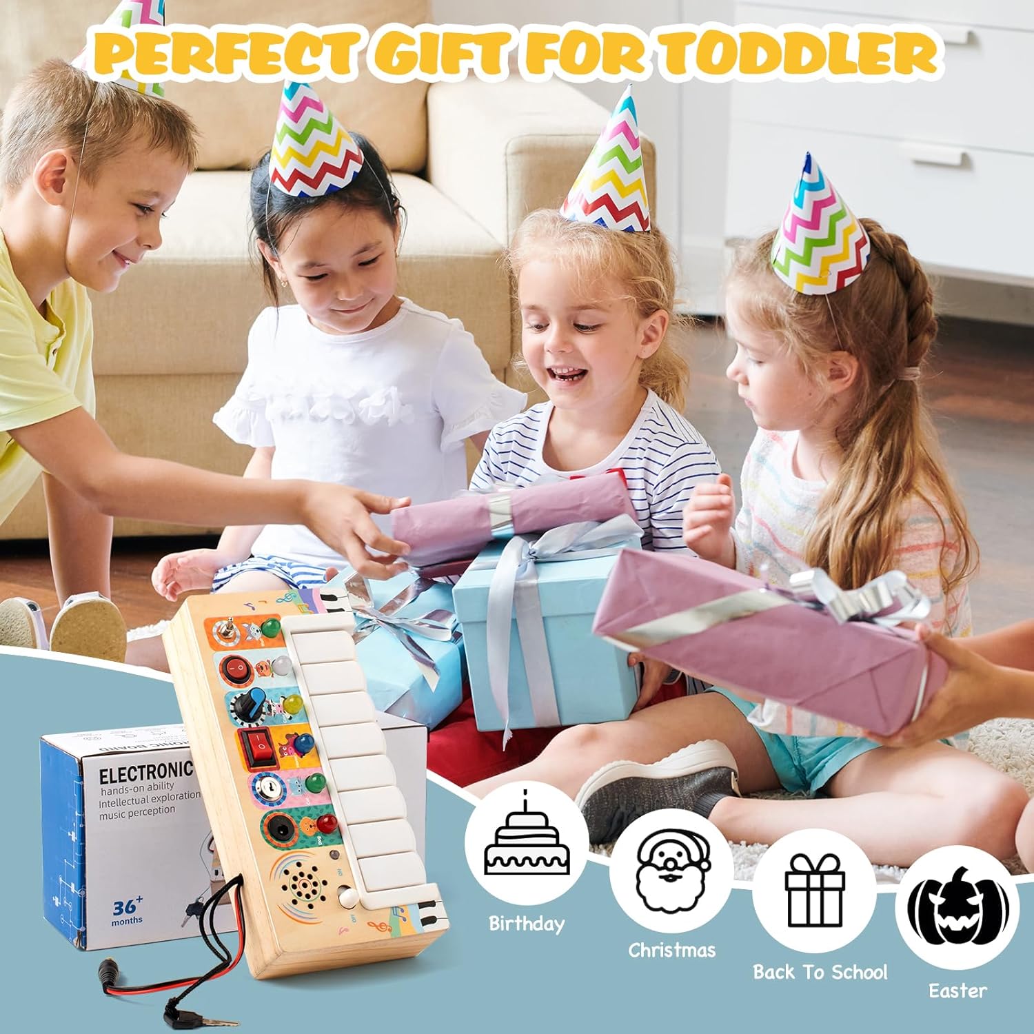 Maliben | Piano Busy Board - Creative Musical Experience For Babies