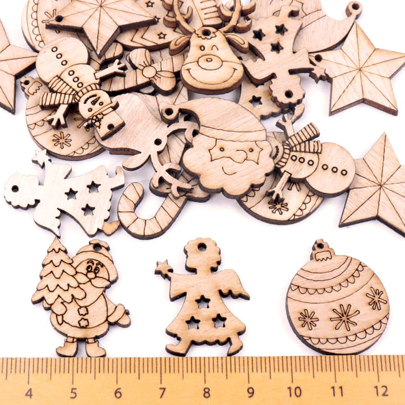 Maliben | Wooden Winter Happy Christmas Ornaments