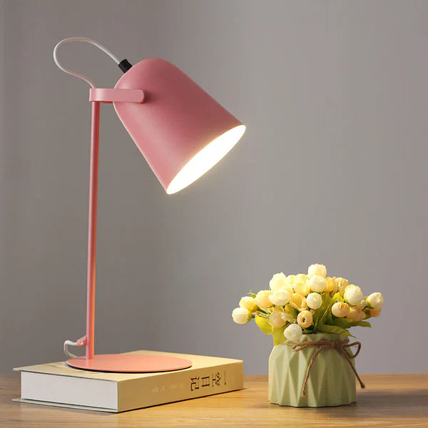 Maliben | Nordic Macaron Color Creative Iron Bucket Design Light Table Lamp