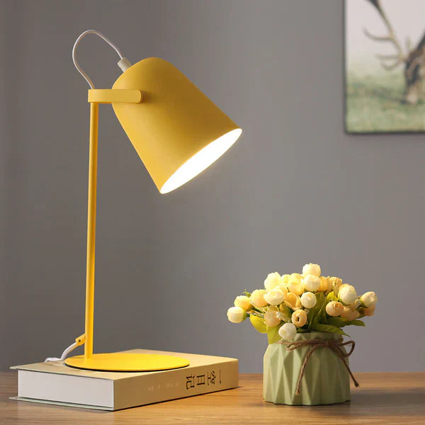 Maliben | Nordic Macaron Color Creative Iron Bucket Design Light Table Lamp