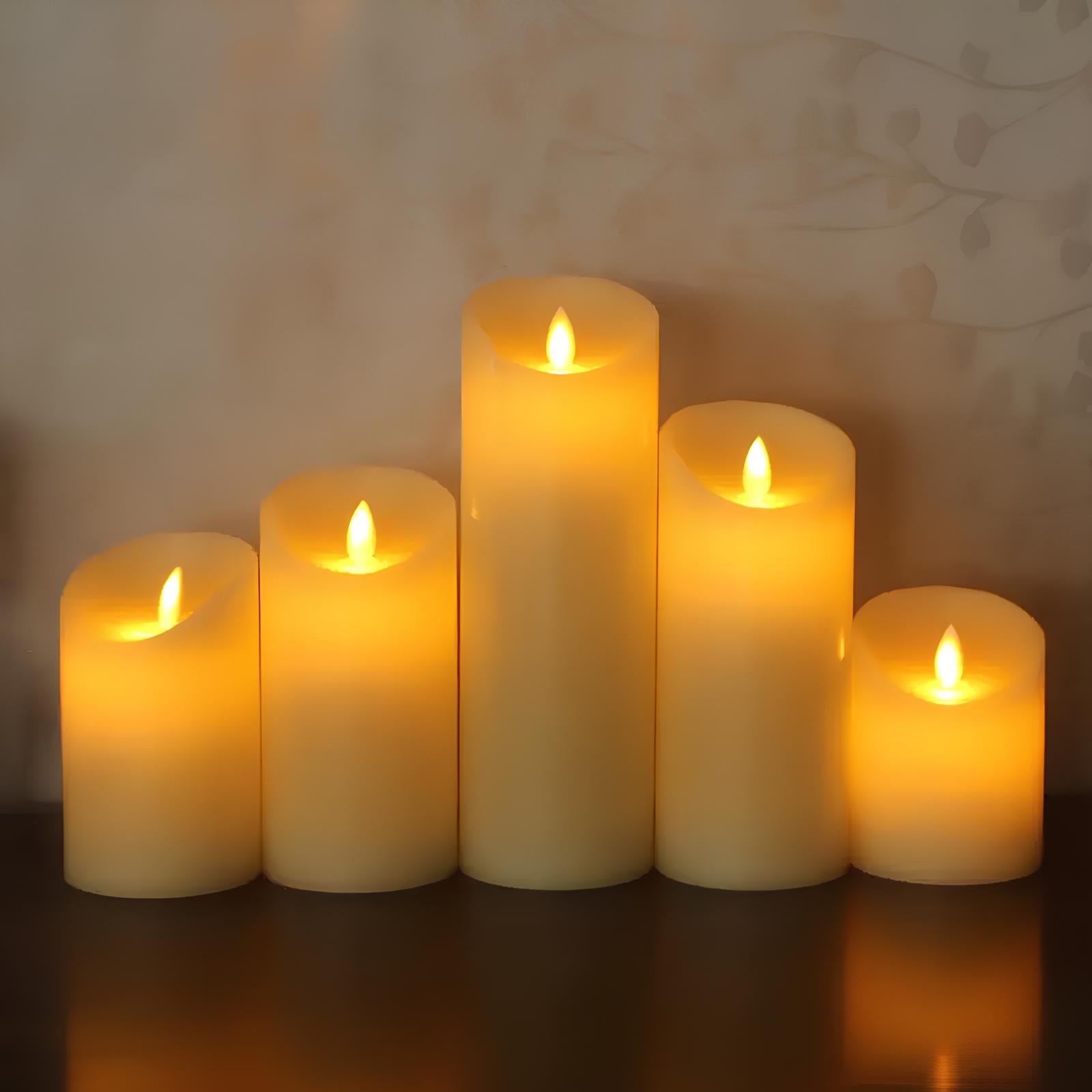 Maliben | Led Candles Lumiflame | Flickering Real Wax Effect | Safe & Energy Saving | Various Sizes & Designs