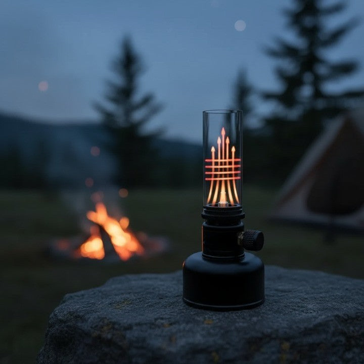 Maliben | Mini Gas Flame Torch Table Lamp