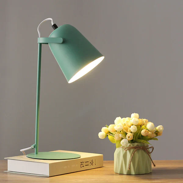 Maliben | Nordic Macaron Color Creative Iron Bucket Design Light Table Lamp