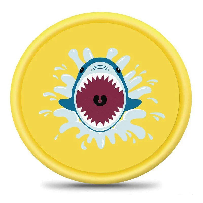 Maliben | Shark Splash Sprinkler Mat For Kids – Inflatable Water Mat