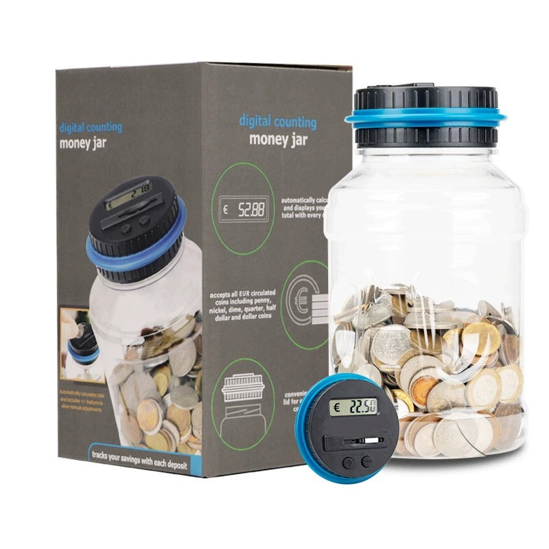 Maliben | Digital Coin Counting Jar – Automatic Money-Saving Bank