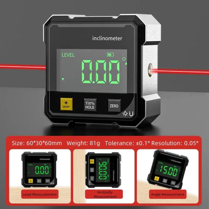 Maliben | Precision Angle Meter Anglepro – Magnetic Digital Level