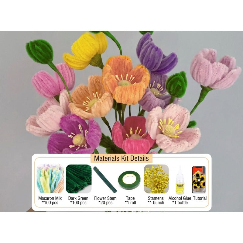 Maliben | Diy Chenille Flower Kit