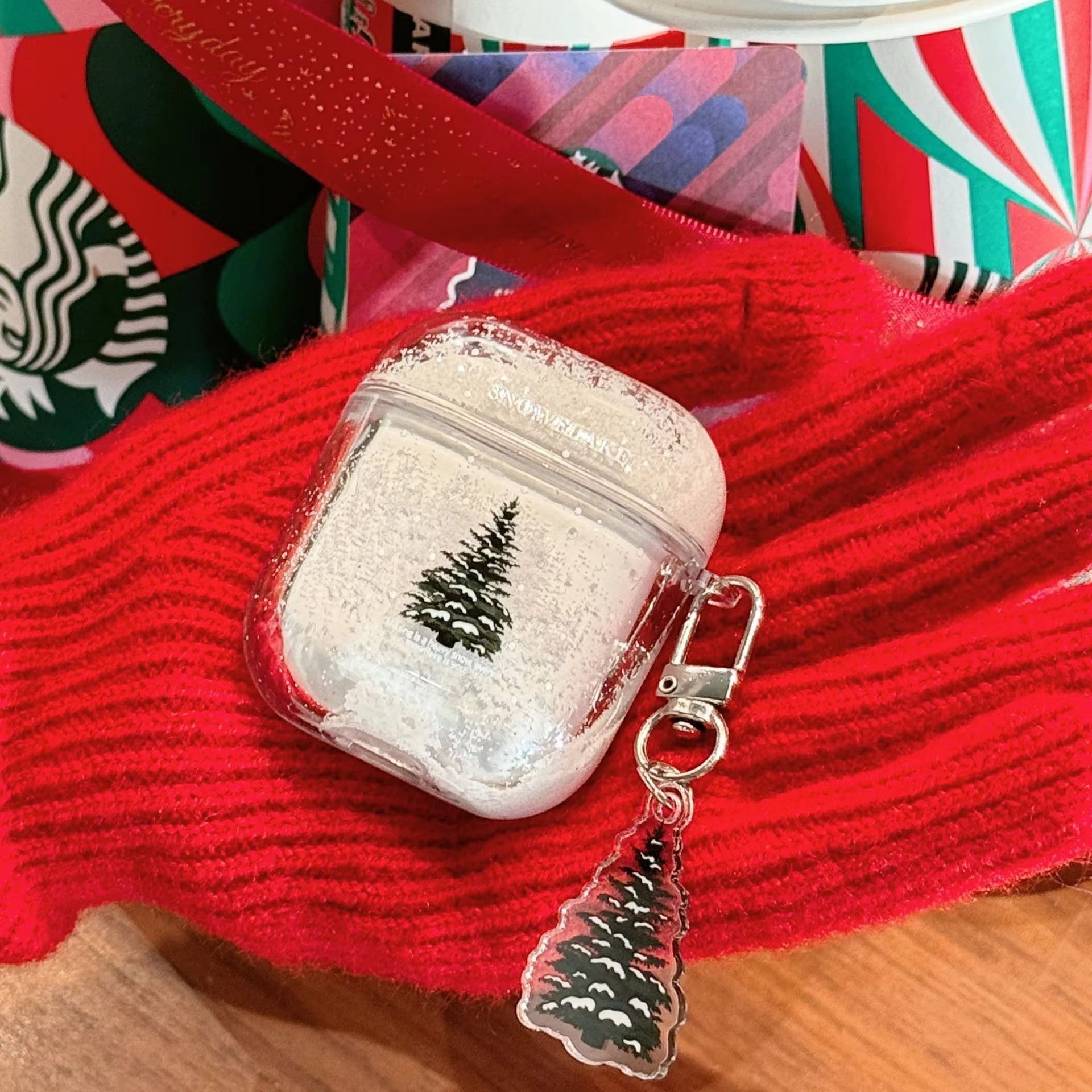 Maliben | Frosted Tree Protective Transparent Airpods Case