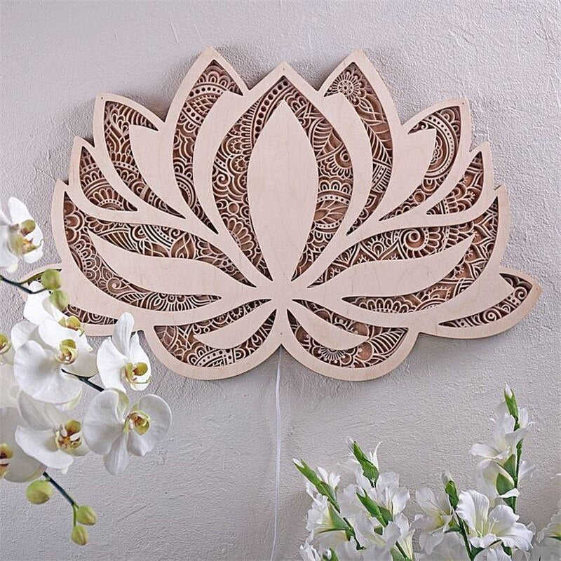 Maliben Spiritual Lotus Wall Lamp — Mandala LED Light