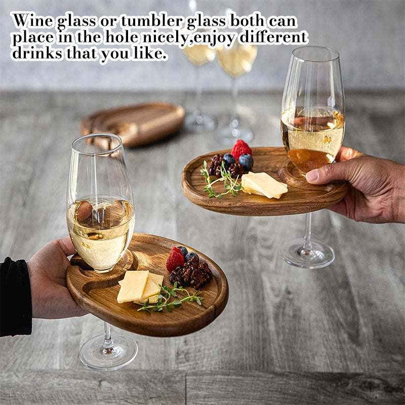 Maliben | Appetizer Plate With Wine Glass Holder