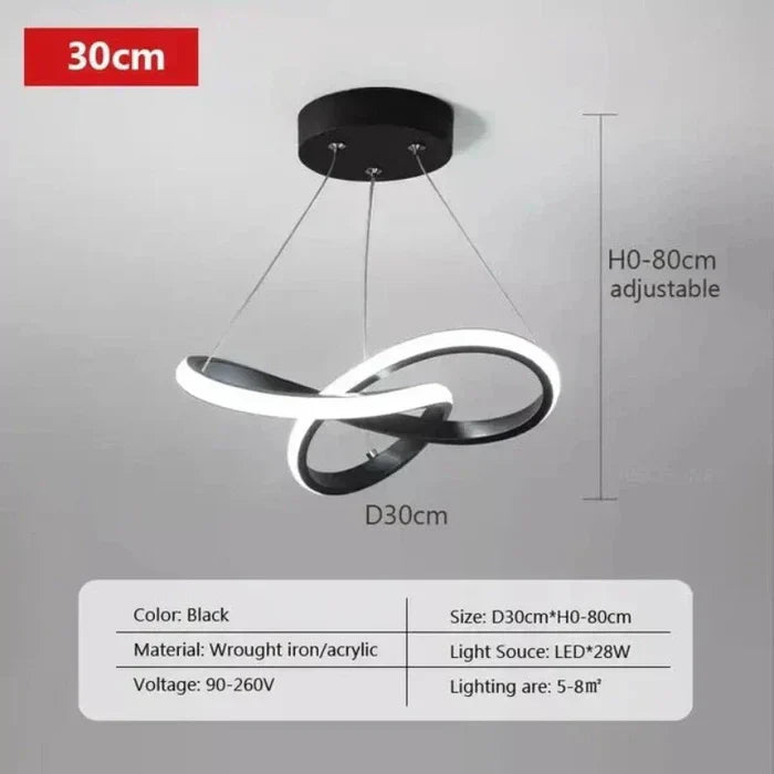 Maliben | Modern Led Ceiling Lamp - Waveglow