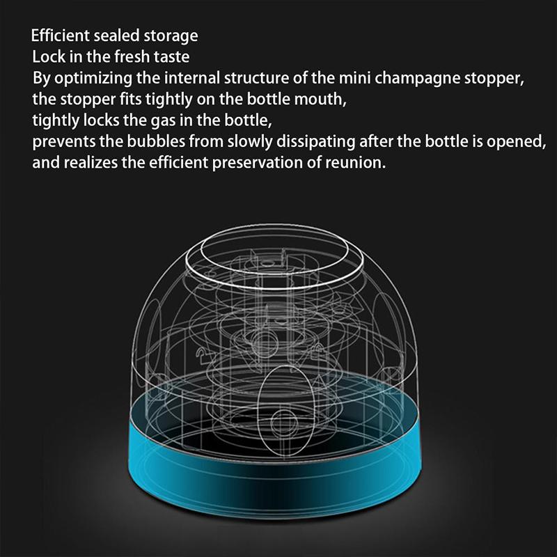 Maliben | Reusable leak-proof silicone sealing cap for champagne and wine bottles
