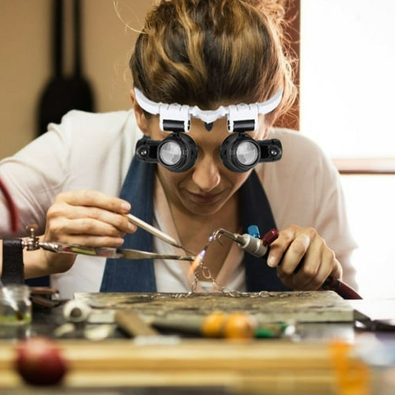Maliben | Magnifying glasses with LED lamps for double eyes