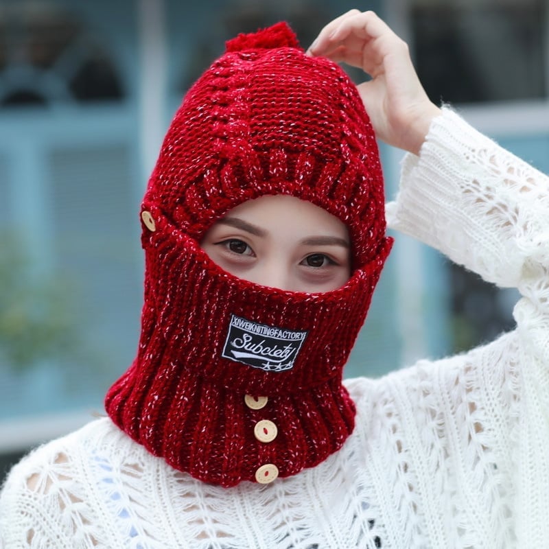 Maliben | Women’S WInter Beanie & Scarf Set | Soft Fuzzy Lining | 2-in-1 Hat, Scarf & Face Cover | Cold Weather Gift