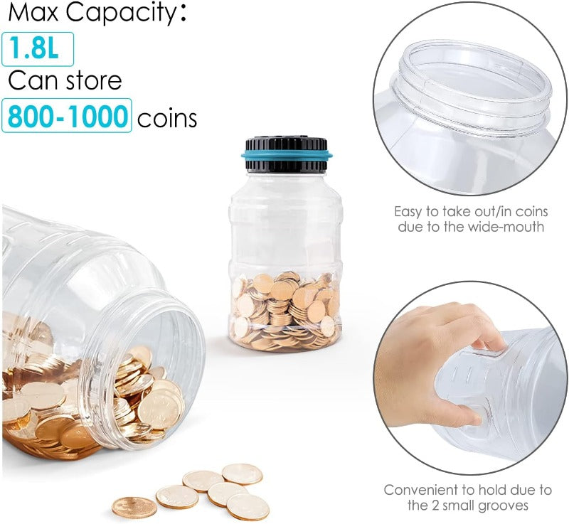 Maliben | Digital Coin Counting Jar – Automatic Money-Saving Bank