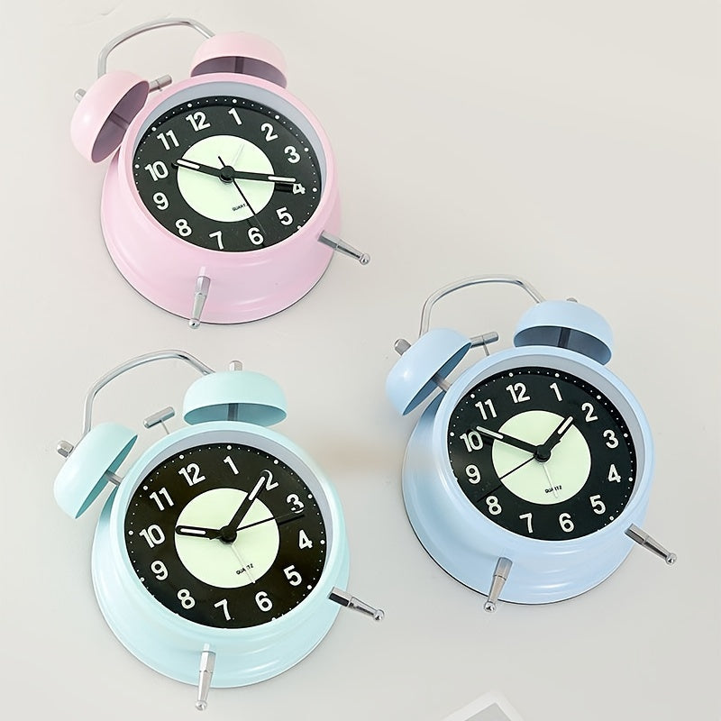 Maliben | LuminousTime - Elegant Metal Alarm Clock with Gentle Lighting for Peaceful Mornings and Nights