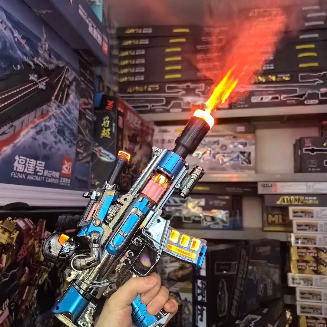 Maliben | Electric Submachine Gun Toy With Smoke, Sound, And Vibration Effects