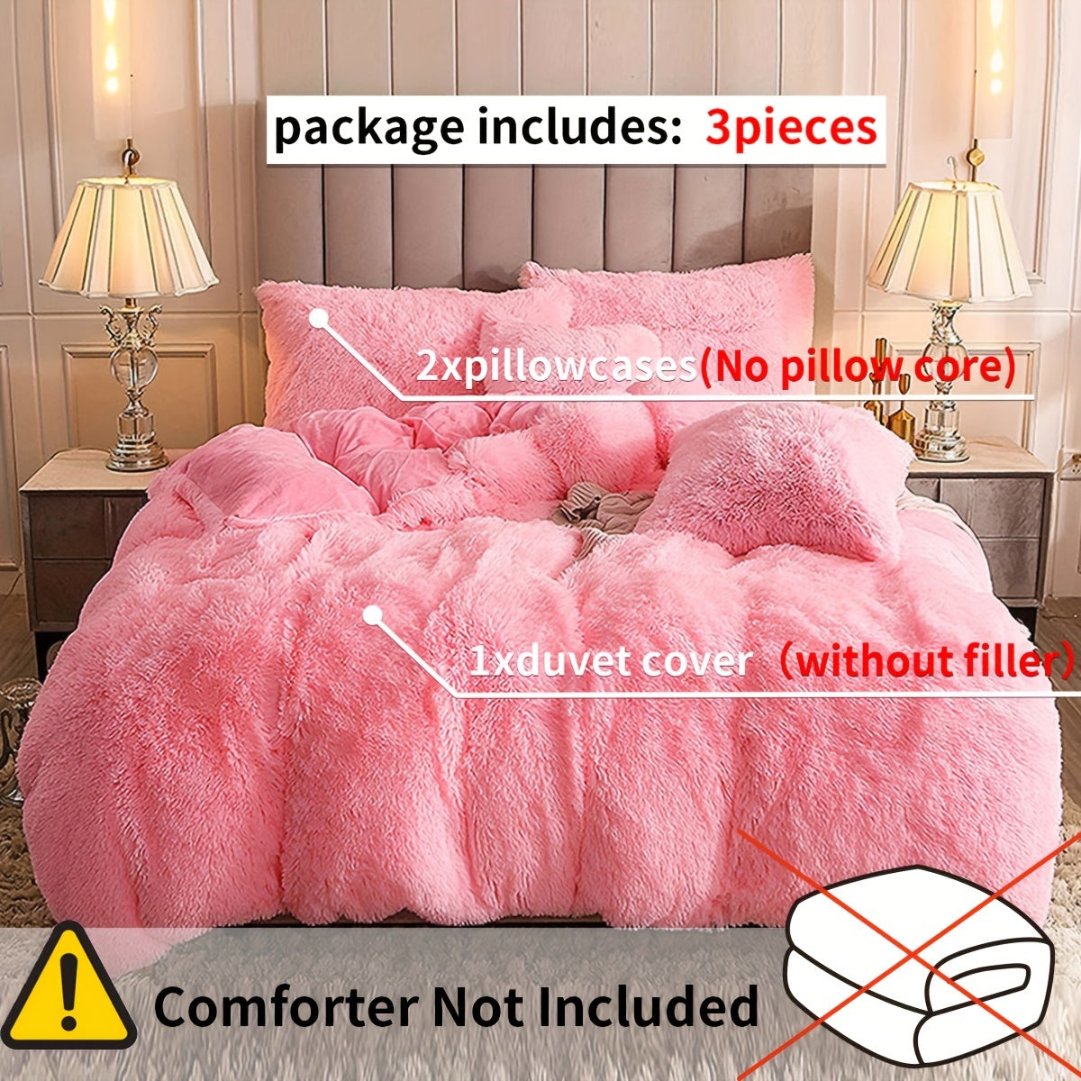 Maliben | Ultra Soft Plush Duvet Cover Set With Zipper - Luxury & Comfort