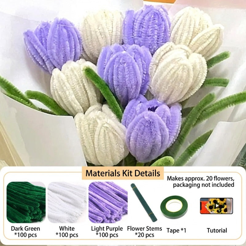 Maliben | Diy Chenille Flower Kit