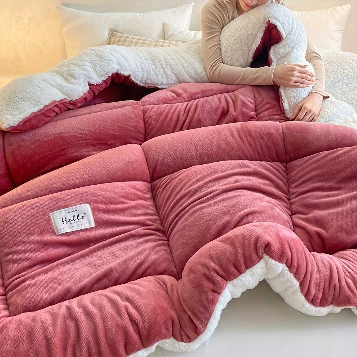 Maliben | Stylish Cabin Sherpa Fleece Duvet – Ultimate Comfort & Warmth