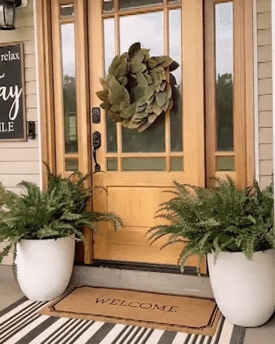 Maliben | Uv Resistant Artificial Boston Fern | Lifelike, Waterproof & Maintenance-Free For Outdoor Décor
