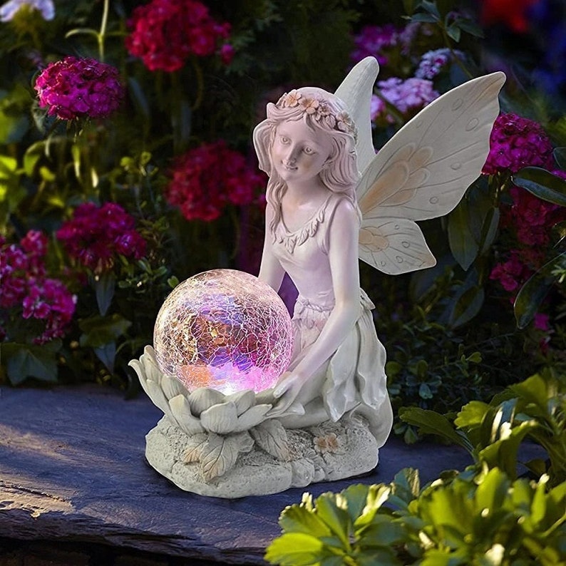 Maliben | Home Garden Solar Energy Decoration Fairy Statue